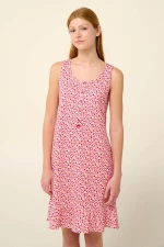 Vamp γυναικείο νυχτικό cotton regular fit 22280-pink blossom