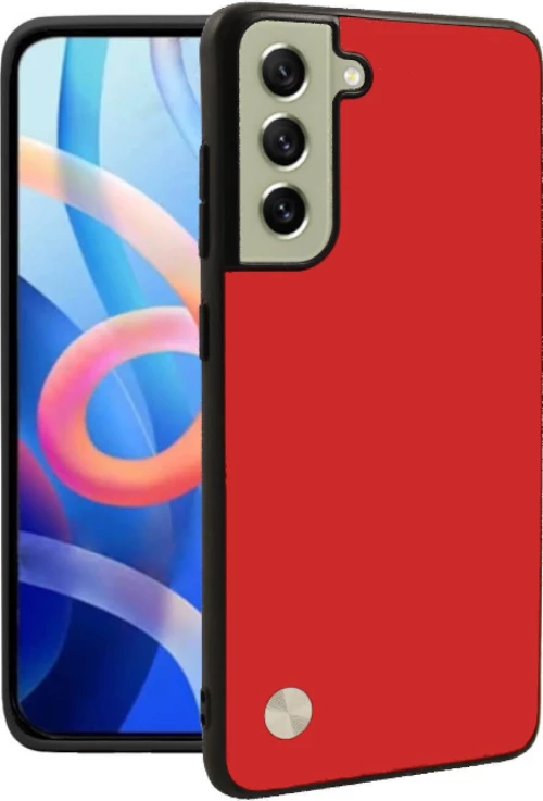 Θήκη Samsung Galaxy S21 FE 5G Bodycell Vegan Cover Σκληρή - Red (5206015077128)