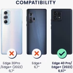 KWmobile Soft Flexible Rubber Cover - Θήκη Σιλικόνης Motorola Edge 40 Pro / Edge Plus 2023 - Black (61344.01)