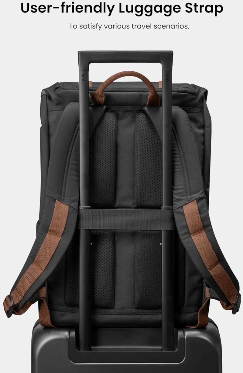 Tomtoc VintPack TA1 Laptop Backpack - Σακίδιο / Τσάντα Πλάτης & Μεταφοράς Laptop έως 15.6" & Tablet έως 12.9" - 22L - Black (TA1M1D1)