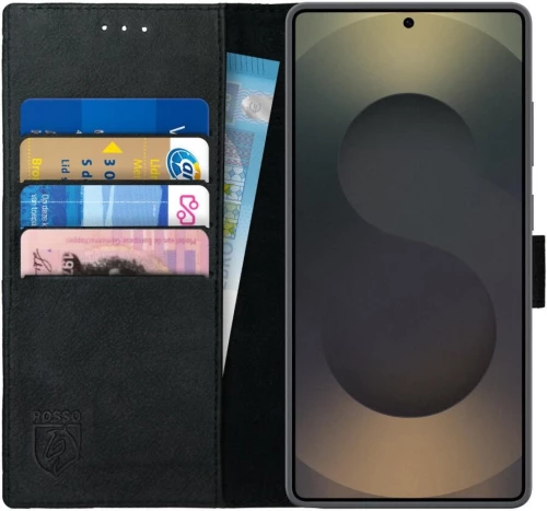 Θήκη Samsung Galaxy S25 Ultra Rosso Deluxe Δερμάτινο Πορτοφόλι - Black (8719246463242)