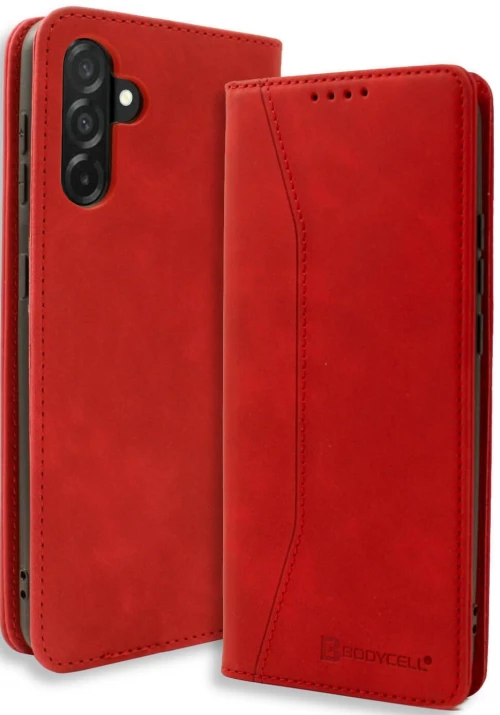 Θήκη Samsung Galaxy A36 Bodycell Book Case Πορτοφόλι - Red (5206015080487)