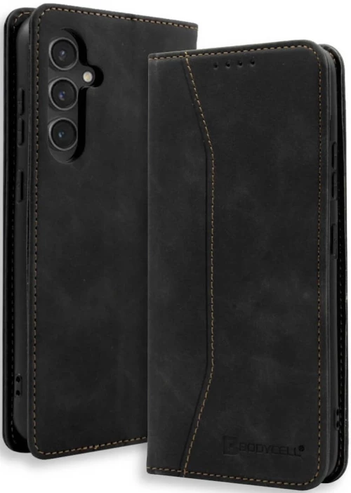 Θήκη Samsung Galaxy S25 Bodycell Book Case Πορτοφόλι - Black (5206015080524)