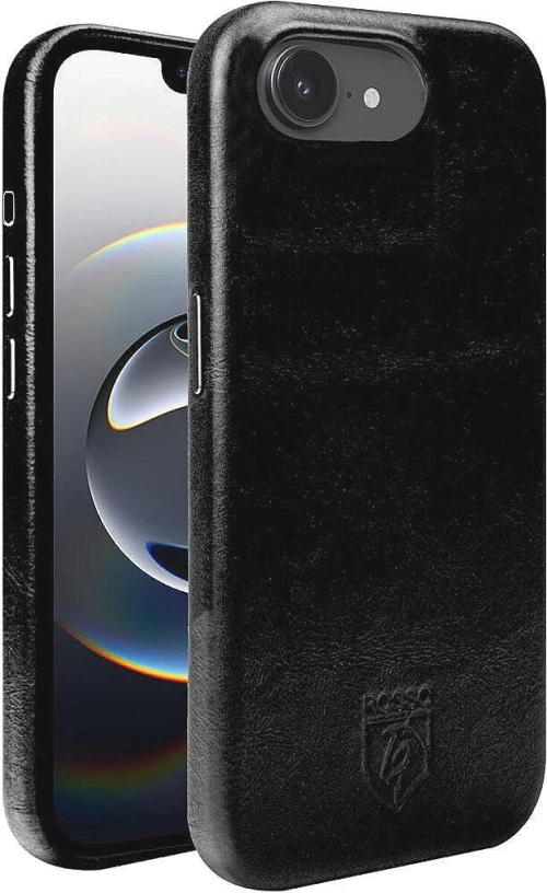 Θήκη iPhone 16e Rosso Elite Back Cover Δερμάτινη με MagSafe - Black (8719246468704)