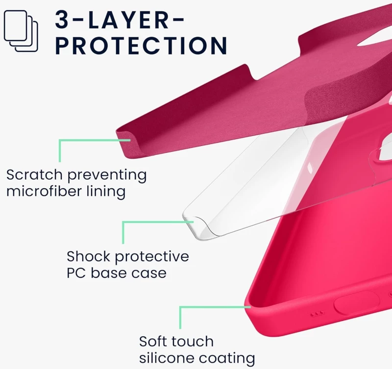 Θήκη iPhone 16 Pro Max KWmobile Soft Flexible Rubber Cover Σιλικόνης - Neon Pink (KWM000022TX002C)