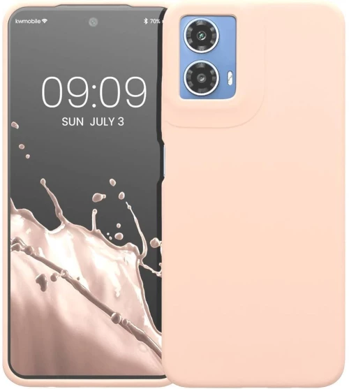 Θήκη Motorola Moto G34 KWmobile Soft Flexible Rubber Cover Σιλικόνης - Dusty Pink (KWM000022QS003C)