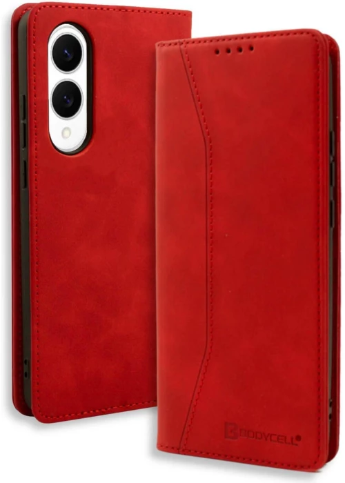 Θήκη Samsung Galaxy S25 Edge Bodycell Book Case Πορτοφόλι - Red (5206015082139)