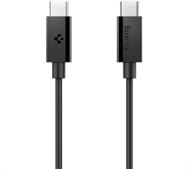 Καλώδιο Type-C Spigen Essential EB6020CC Φόρτισης & Μεταφοράς Δεδομένων σε Type-C 200cm 60W - Black (ACA08720)