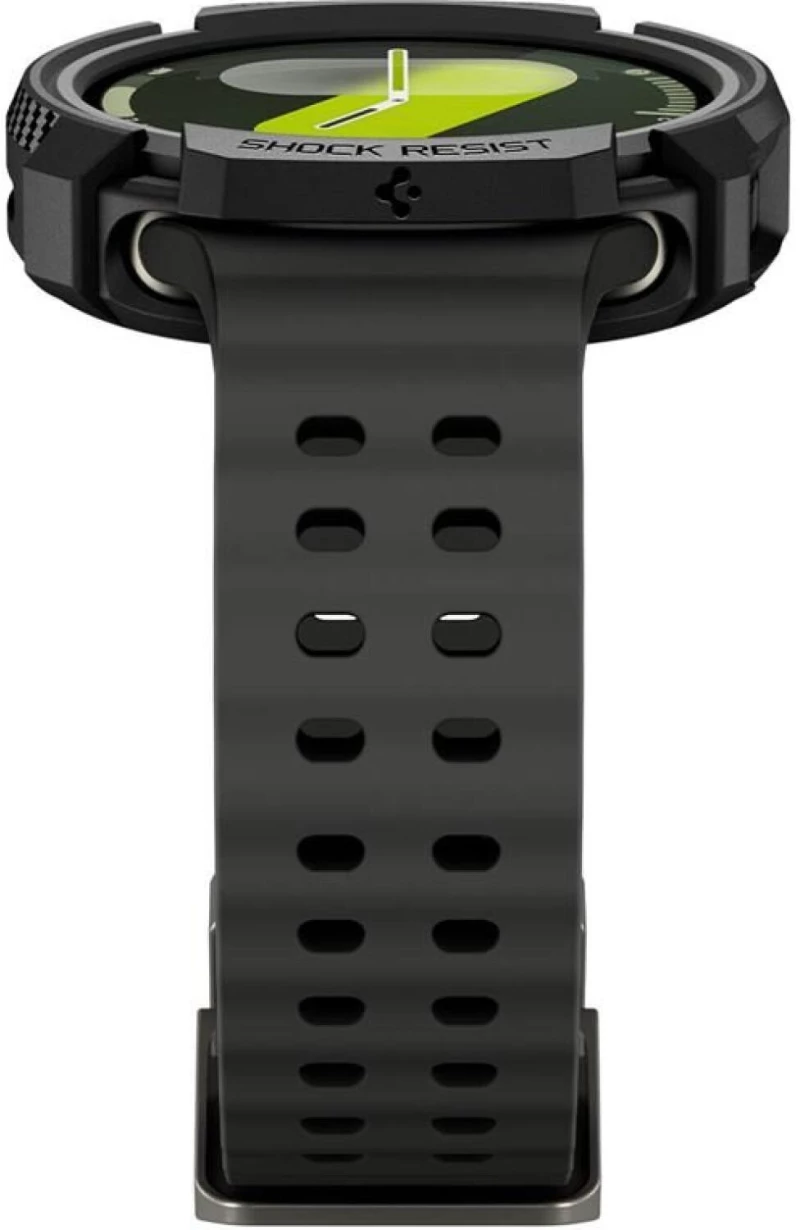Θήκη Samsung Galaxy Watch 8 44mm Spigen Rugged Armor Ανθεκτική Σιλικόνης - Matte Black (ACS10006)