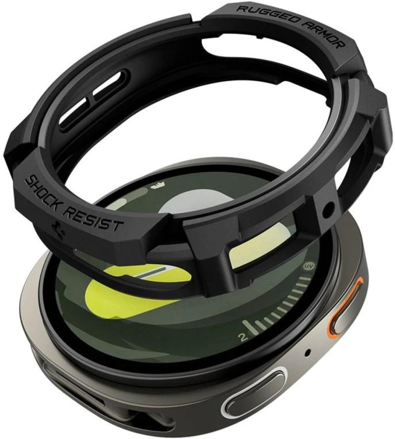 Θήκη Samsung Galaxy Watch 8 44mm Spigen Rugged Armor Ανθεκτική Σιλικόνης - Matte Black (ACS10006)