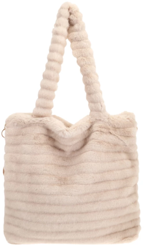 Γούνινη τσάντα XY2413 - Μπέζ Bag to Bag