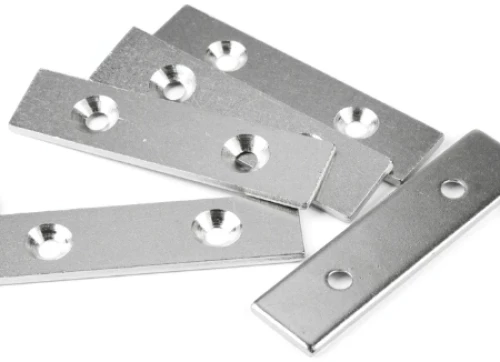 Μεταλλικό Αντικρίσμα 80x20x3mm Οπή Φρέζα
