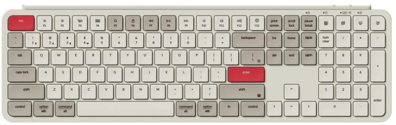 Keychron B6 Pro (B6P-K13) Ultraslim Wireless Keyboard ZMK Online customization - Retro Red 100% US