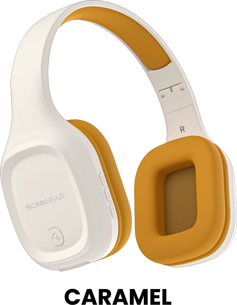 SONICGEAR BT5.4 OVER-EAR HEADPHONES AIRPHONE 5 CREME CARAMEL