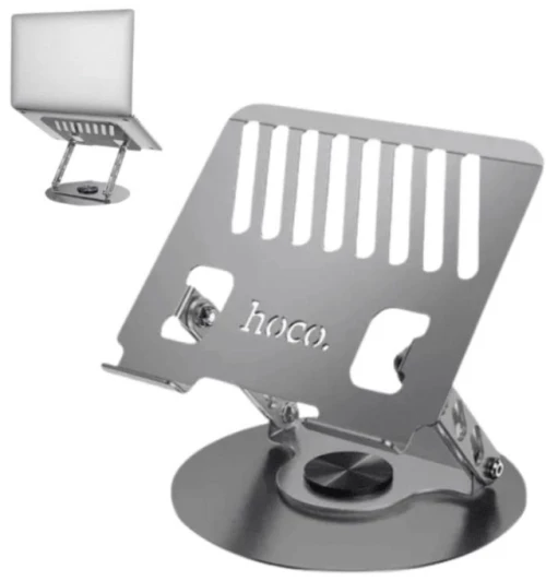 Hoco Πτυσσόμενη Βάση Tablet και Laptop Stand 7 έως 14 Ίντσες με Ρυθμιζόμενο Ύψος - Γκρι DH21