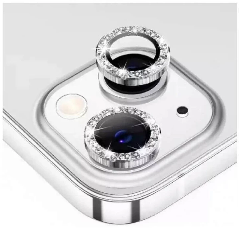 Diamond Tempered Glass / Προστατευτικά Τζαμάκια Κάμερας για iPhone 16 Pro / 16 Pro Max - Ασημί