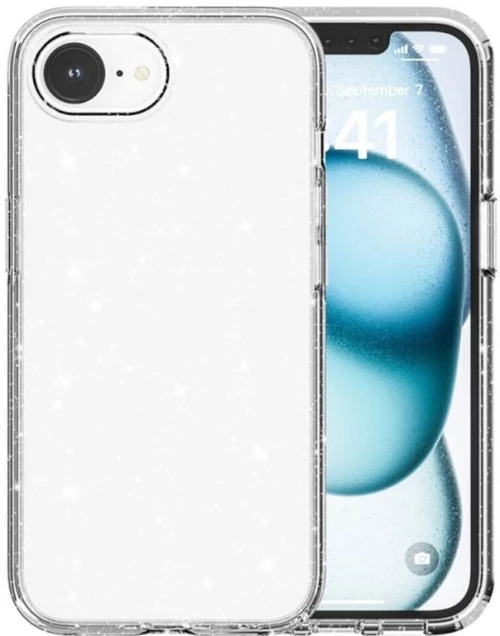 Θήκη TPU Σιλικόνης με Γκλίττερ για iPhone 16e - Διάφανο
