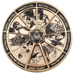 Dungeons & Dragons 24k Gold Plated Alignment Spinner Pin Badge / Fan Shop and Merchandise