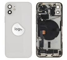 For iPhone/iPad (AP1224WPSP) Rear Cover (Pulled A) incl. small parts - White, For iPhone 12