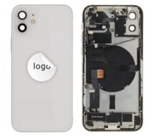 For iPhone/iPad (AP1224WPSP) Rear Cover (Pulled A) incl. small parts - White, For iPhone 12