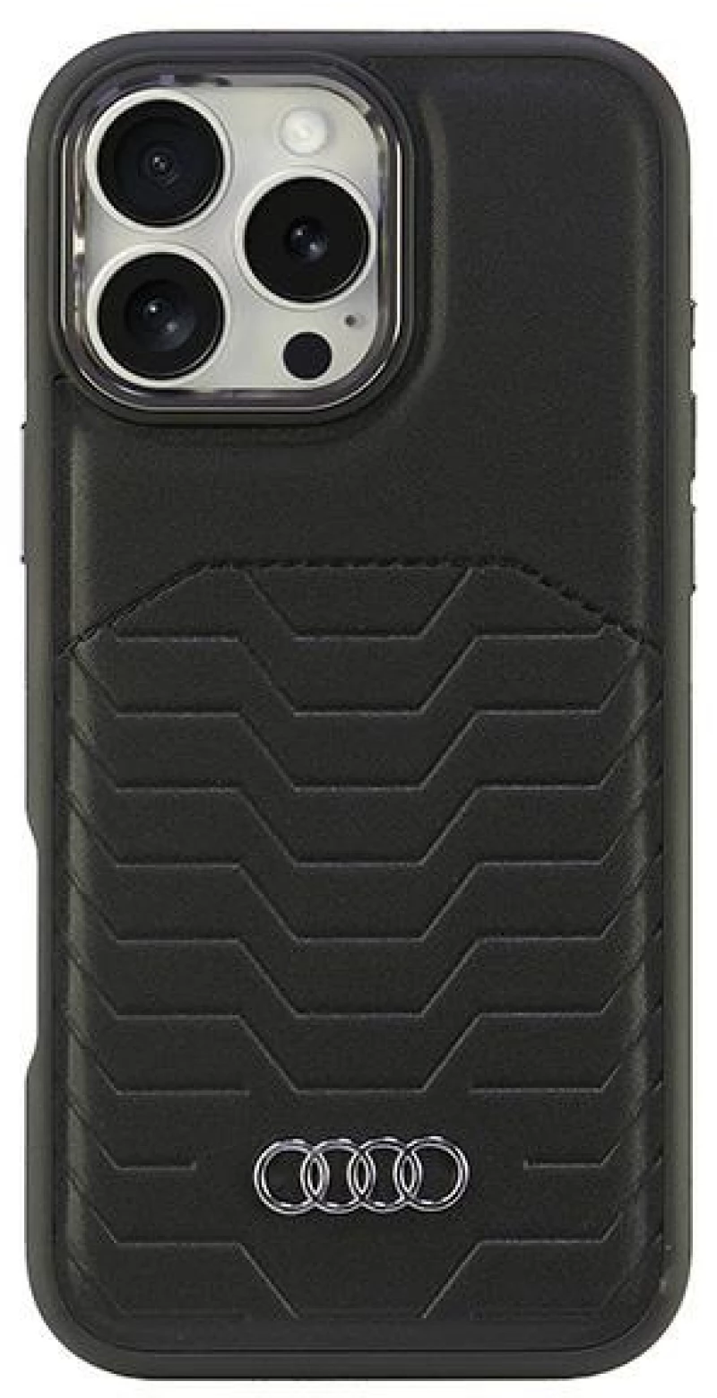 Audi Synthetic Leather MagSafe iPhone 16 Pro Max 6.9" black/black hardcase AU-TPUPCMIP16PM-GT/D3-BK