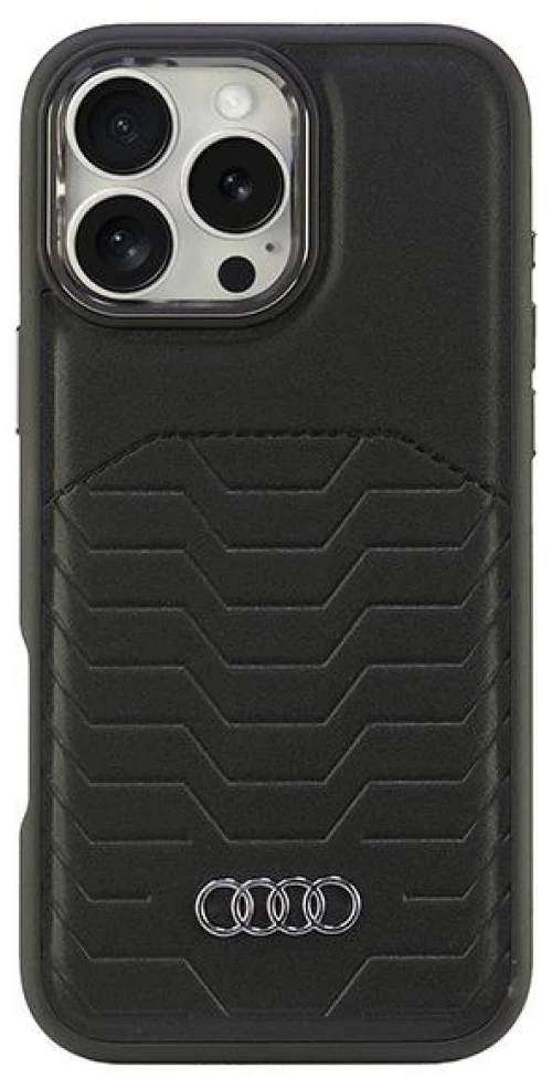 Audi Synthetic Leather MagSafe iPhone 16 Pro Max 6.9" black/black hardcase AU-TPUPCMIP16PM-GT/D3-BK