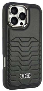Audi Synthetic Leather MagSafe iPhone 16 Pro Max 6.9" black/black hardcase AU-TPUPCMIP16PM-GT/D3-BK