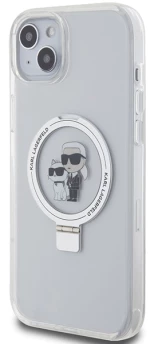 Karl Lagerfeld KLHMP15MHMRSKCH iPhone 15 Plus / 14 Plus 6.7" white/white hardcase Ring Stand Karl&Choupette MagSafe
