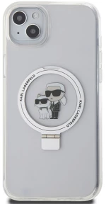 Karl Lagerfeld KLHMP15MHMRSKCH iPhone 15 Plus / 14 Plus 6.7" white/white hardcase Ring Stand Karl&Choupette MagSafe