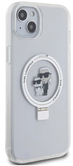 Karl Lagerfeld KLHMP15MHMRSKCH iPhone 15 Plus / 14 Plus 6.7" white/white hardcase Ring Stand Karl&Choupette MagSafe