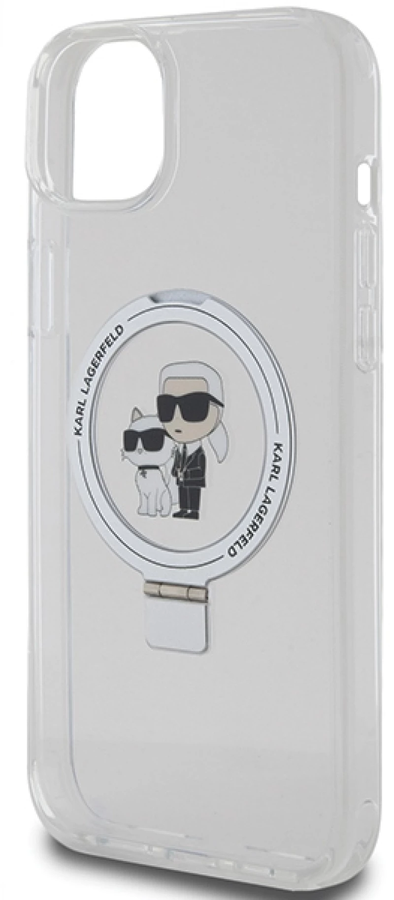 Karl Lagerfeld KLHMP15MHMRSKCH iPhone 15 Plus / 14 Plus 6.7" white/white hardcase Ring Stand Karl&Choupette MagSafe