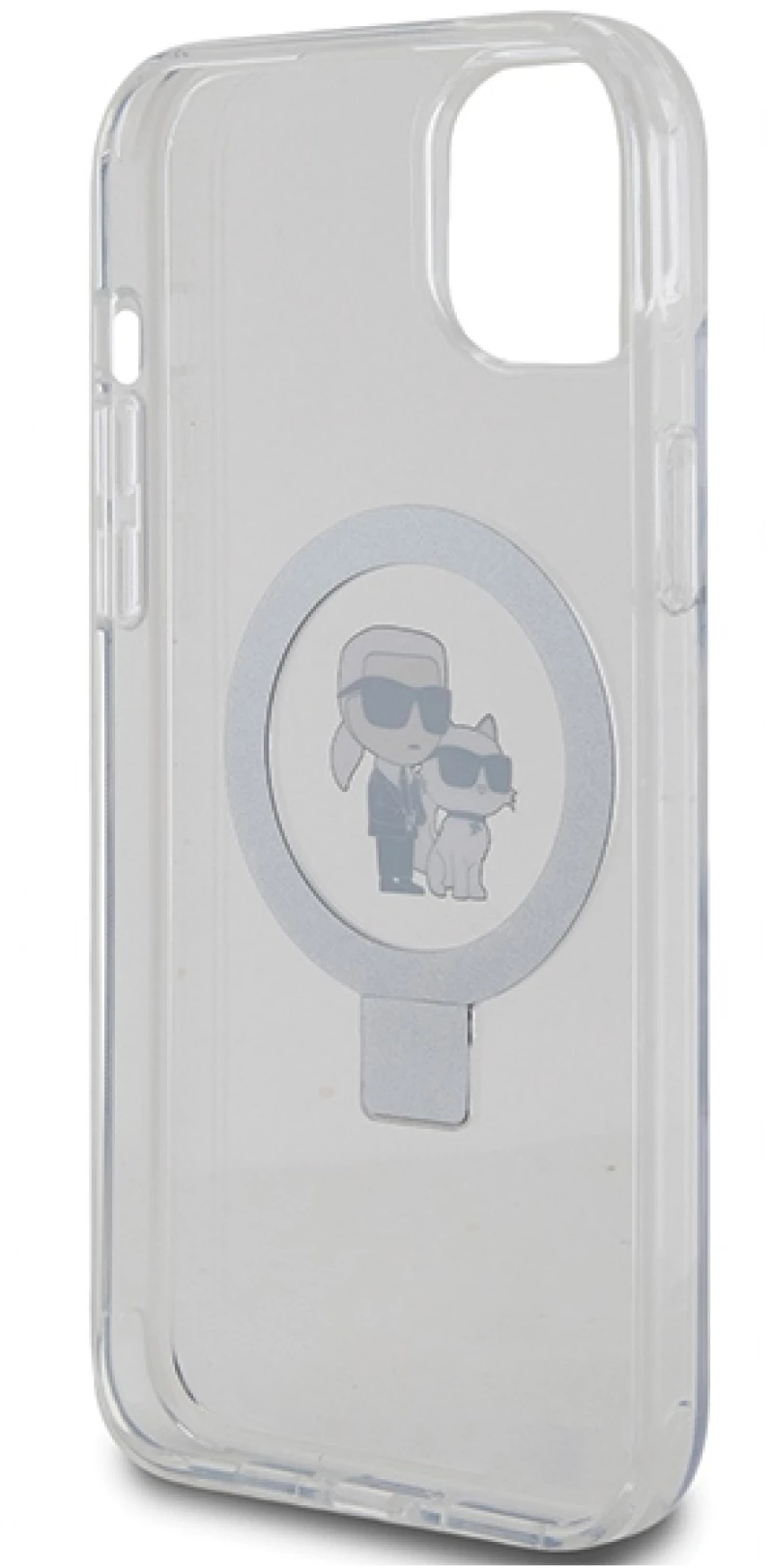 Karl Lagerfeld KLHMP15MHMRSKCH iPhone 15 Plus / 14 Plus 6.7" white/white hardcase Ring Stand Karl&Choupette MagSafe