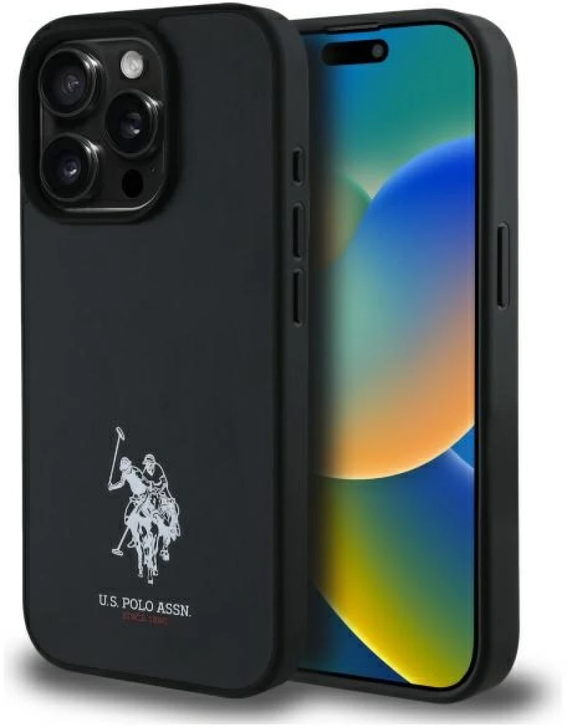 US Polo USHCP15XPGEK iPhone 15 Pro Max 6.7" black/black Leather Embroidered DH Color