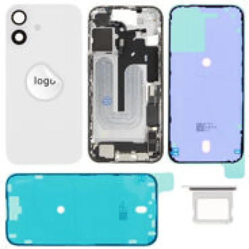 For iPhone/iPad (AP160024WPSP-B) Rear Cover (Pulled B) incl. small parts - White, For iPhone 16