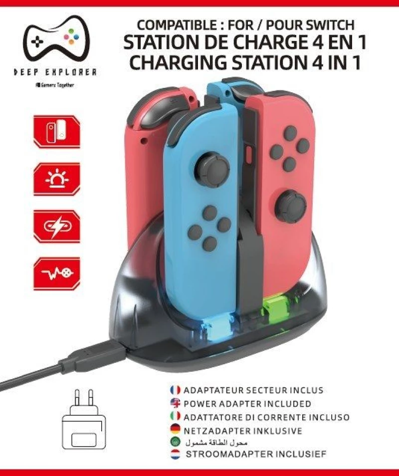 Deep Explorer - 4 In 1 Charging Station / Nintendo Switch