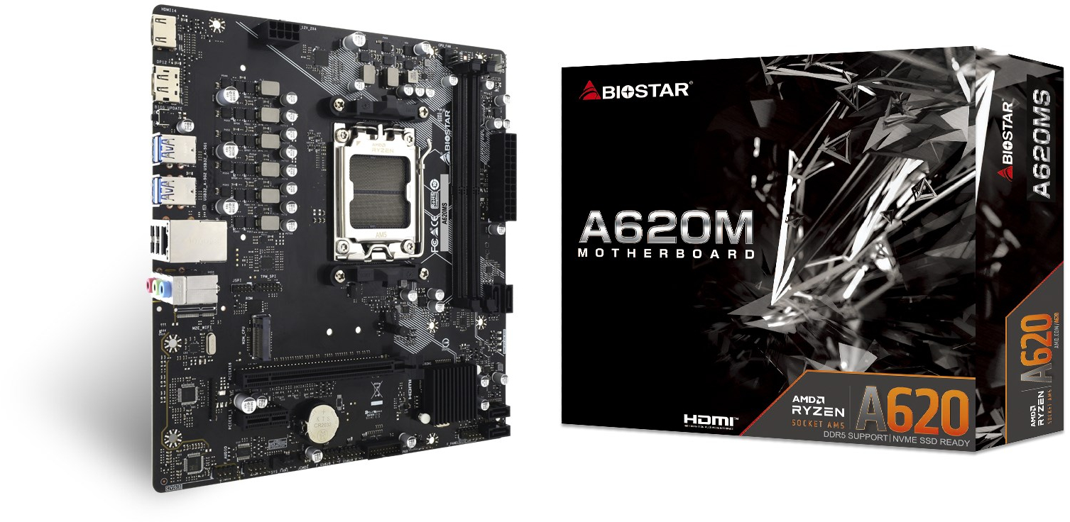 Biostar A620MS motherboard AMD A620 Socket AM5 micro ATX