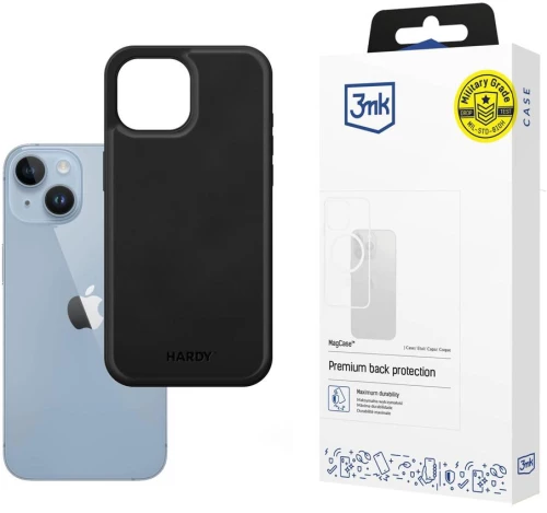 3mk Hardy Apple Silky Leather MagCase for Apple iPhone 14 - Black
