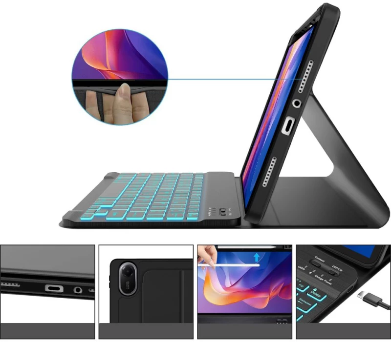 Tech-Protect SC Pen Case for Xiaomi Redmi Pad 2 11.0 with Keyboard - Black