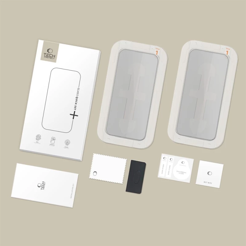 Tech-Protect Quick Set Spy+ Privacy Glass 2-pack for iPhone 12 / 12 Pro