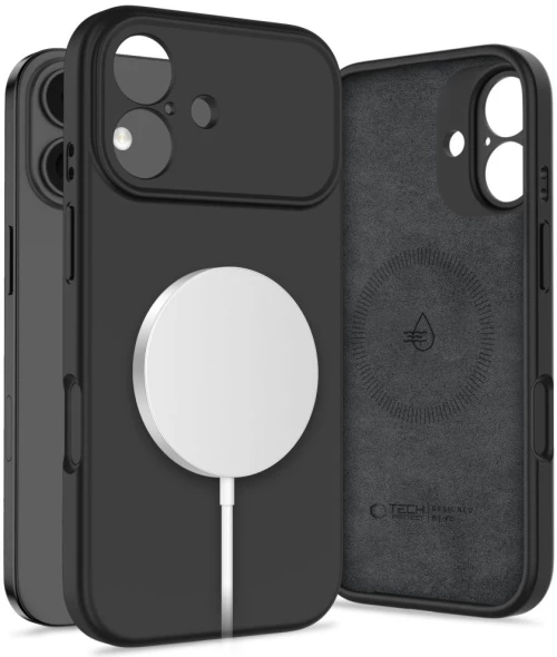 Tech-Protect Silicone MagSafe Case for iPhone 17 - Black