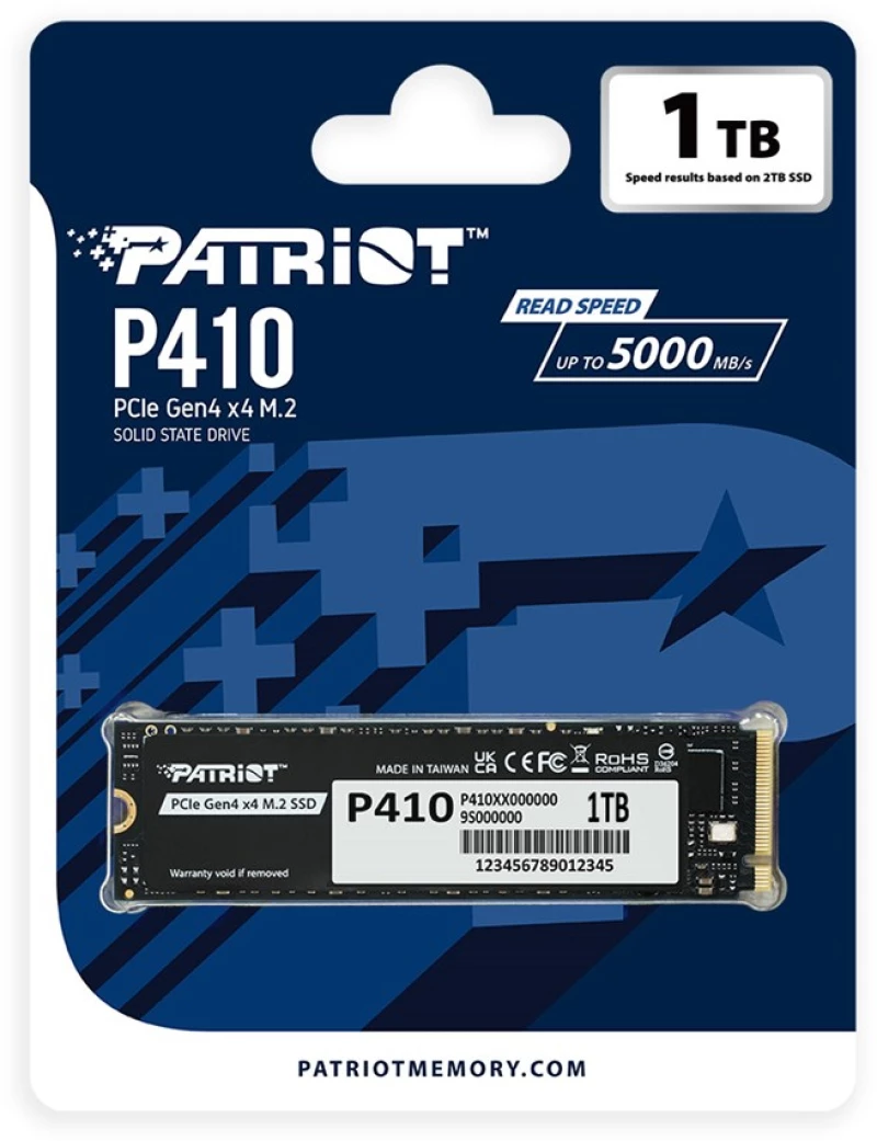 Patriot Viper P410 M.2 PCI-Ex4 NVMe 1.4 1TB 5GB/s