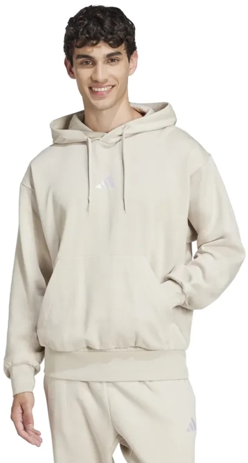Ανδρικό Φούτερ Με Κουκούλα Adidas Feelcozy 3 Bar Logo Μπεζ  Μπεζ