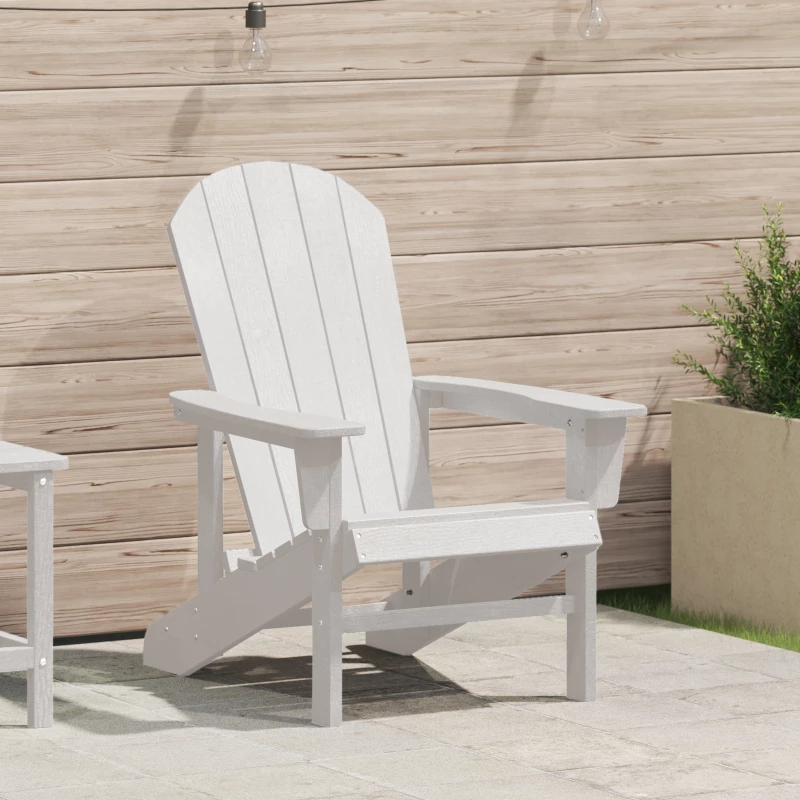 Adirondack Καρέκλα Λευκή 74x82x91 εκ HDPE Λευκό 42006621