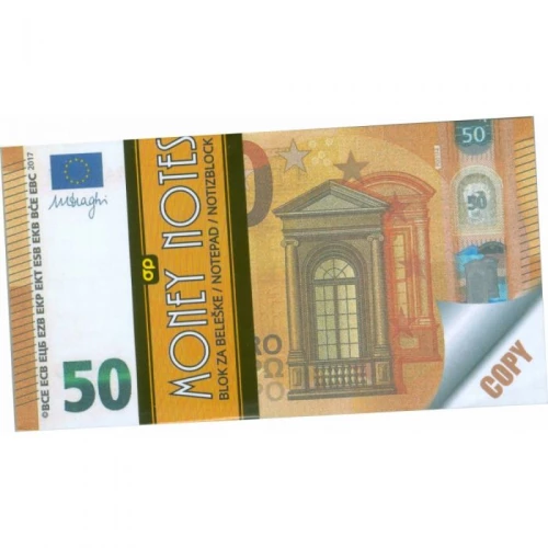Uni Pap Μπλοκάκι Σημειώσεων Καρέ Money (50€) 4-24-67