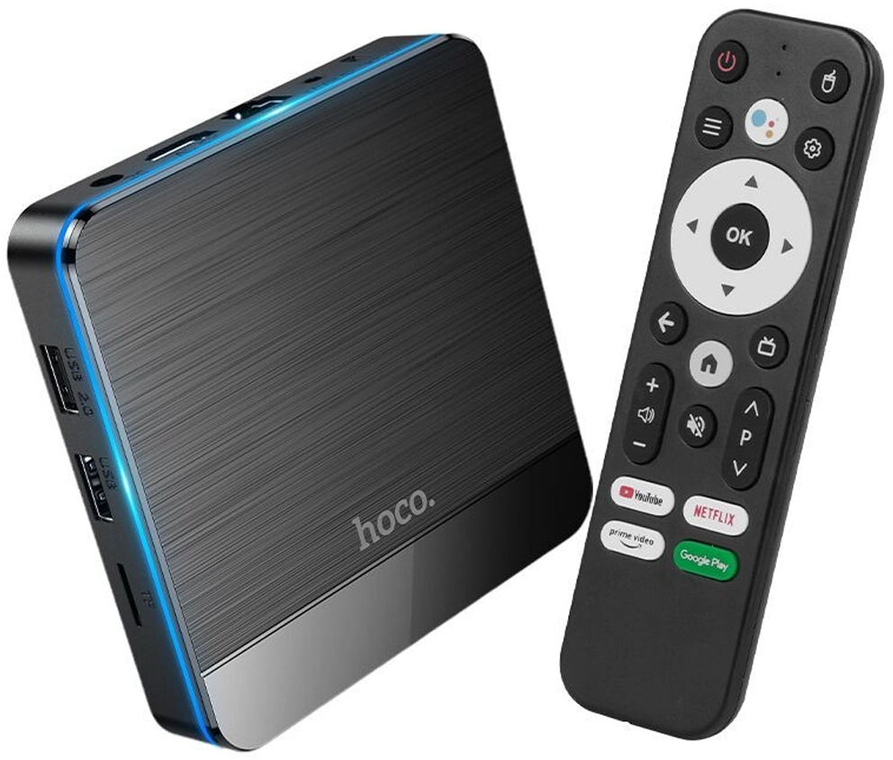 Hoco DQ07 Primo TV Box 4K UHD 60Fps με WiFi RJ45 4GB RAM + 64GB ROM v5.0 Android9