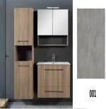 Έπιπλο Μπάνιου MDF Laminate Dual M 70cm Βάση, νιπτήρας, καθρέπτης  Στήλη: Χωρίς Στήλη 001