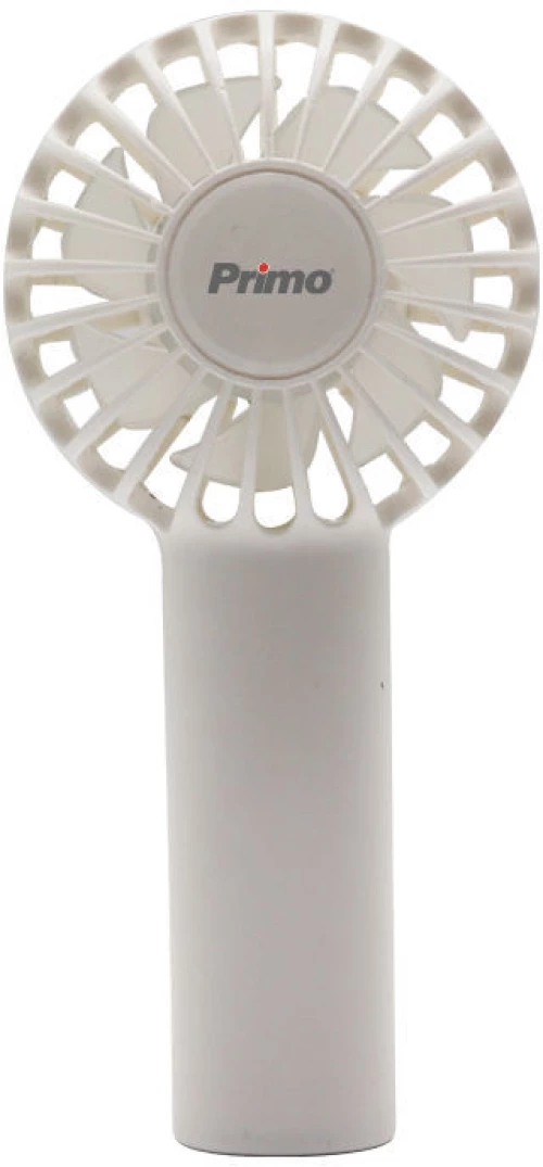 Primo PRMF-80689 Ανεμιστήρας Mini Χειρός 2.5'' 6cm Λευκός με USB Επαναφορτιζόμενος