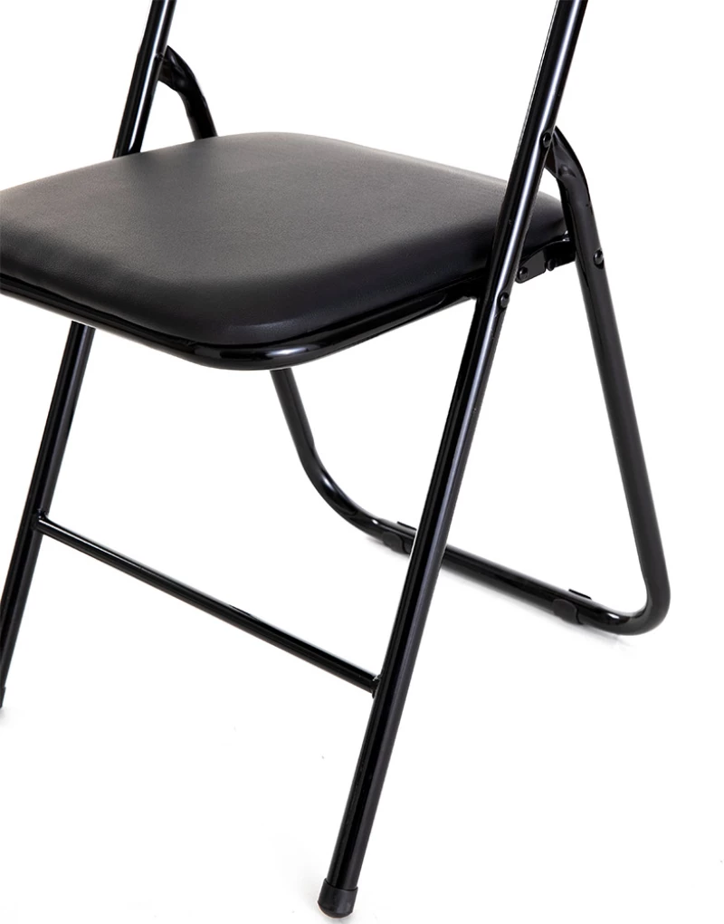 Καρέκλα Πτυσσόμενη ArteLibre PRASLIN Μαύρο Μέταλλο/PVC 41x44x79cm
