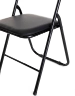 Καρέκλα Πτυσσόμενη ArteLibre PRASLIN Μαύρο Μέταλλο/PVC 41x44x79cm