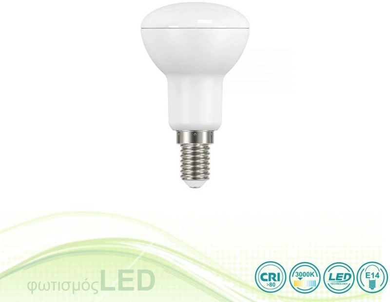 Λαμπτήρας Led E14 R50 6W- Warm White (3000K)